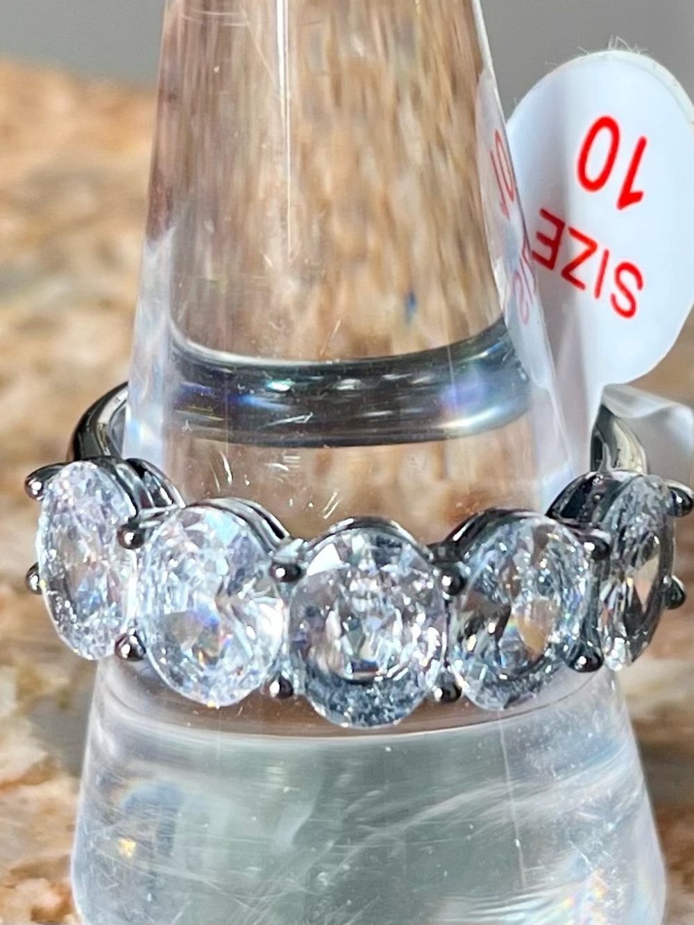 BP RG37984 The Serendipity Ring Diamond CZ on Hematite Sz 10 Ring
